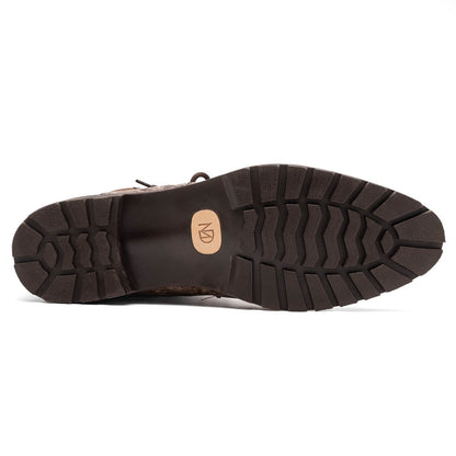 Marco Di Milano Renzo Brown Ostrich Hiker Boots