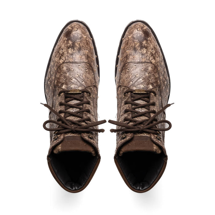 Marco Di Milano Renzo Stone Brown Leather Shoes