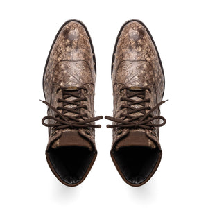 Marco Di Milano Renzo Brown Ostrich Hiker Boots