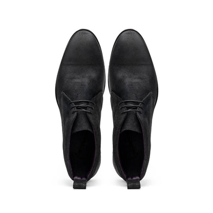 Zelli Rezza Italian Suede Chukka Boot in Black with Vibram Sole