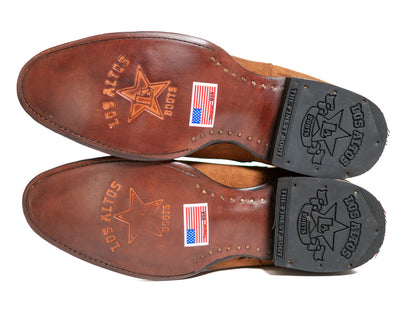 Los Altos Men's Toe Roper Boot Gamuza Cognac - Gamuza Cognac