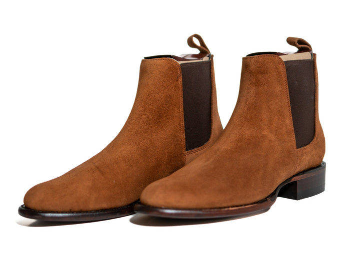 Los Altos Men's Toe Roper Boot Gamuza Cognac - Gamuza Cognac