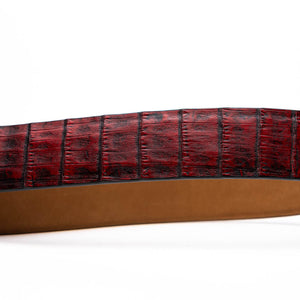 Marco Di Milano Riccardo Belt: Black Cherry Leather Dress Shoe