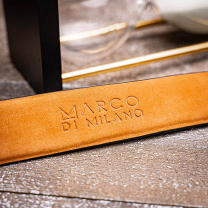 Marco_Di_Milano Riccardo Belt Blue Jeans Leather Loafer