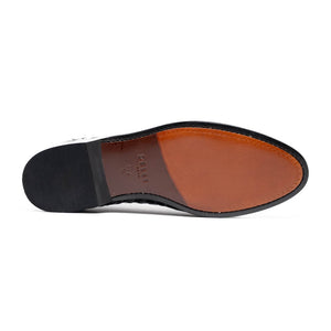 Zelli Riviera Woven Calfskin Tassel Loafers in Black