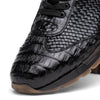Marco Di Milano Roma Black Genuine Caiman Crocodile / Woven Leather Fashion Sneakers 3 ROMA_CAIMAN FUSCUS_BLACK_8  - from alligatorwarehouse.com