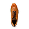 Marco Di Milano Roma Brandy Genuine Caiman Crocodile / Woven Leather Fashion Sneakers 4 ROMA_CAIMAN FUSCUS_BRANDY_8  - from alligatorwarehouse.com