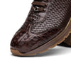 Marco Di Milano Roma Brown Genuine Caiman Crocodile / Woven Leather Fashion Sneakers 3 ROMA_CAIMAN FUSCUS_BROWN_6  - from alligatorwarehouse.com
