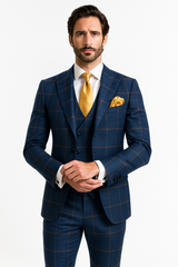 Rossi Man Max RM1840 – Slim Fit 3-Piece Formal Suit for Men