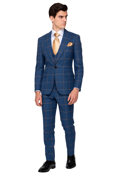 Rossi Man Max RM1840 – Slim Fit 3-Piece Formal Suit for Men 9   - from alligatorwarehouse.com