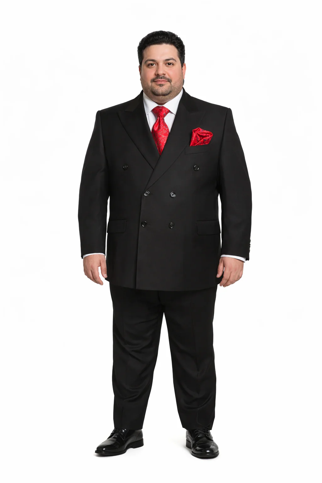 Rossiman Men’s Formal Black Slim Fit Suit – 3-Piece with Stylish Vest & Trousers