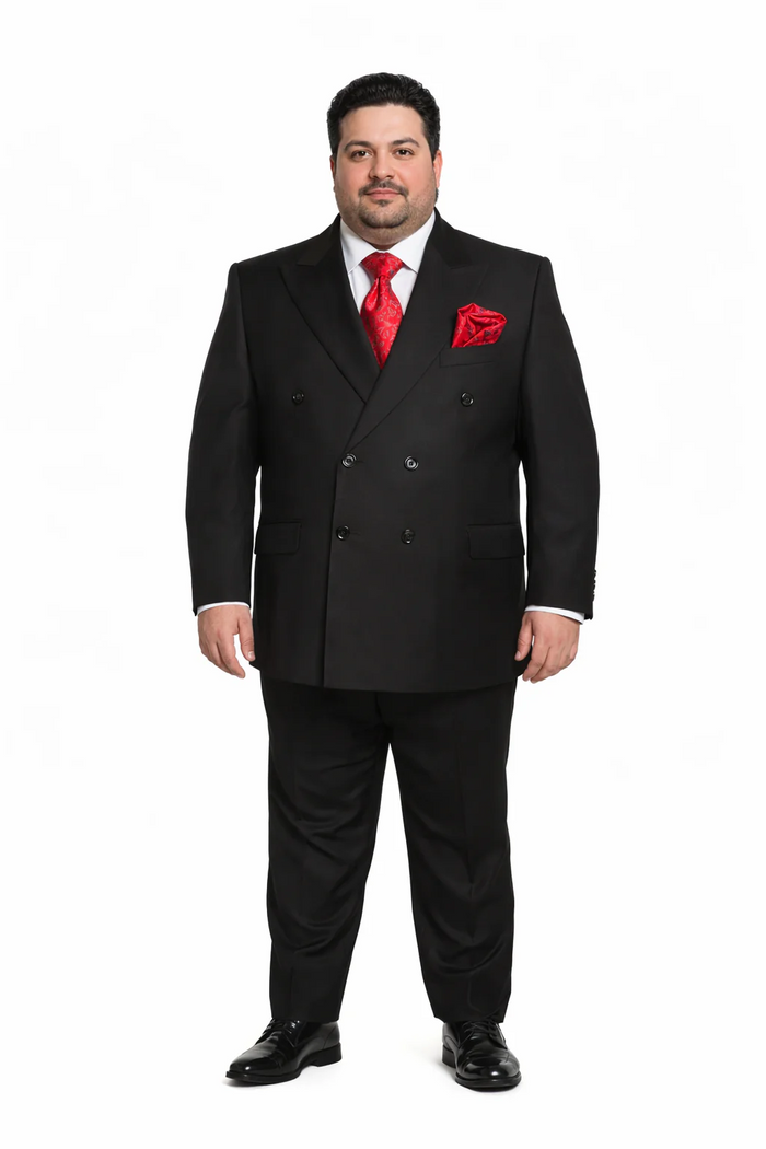 Rossiman Men’s Formal Black Slim Fit Suit – 3-Piece with Stylish Vest & Trousers