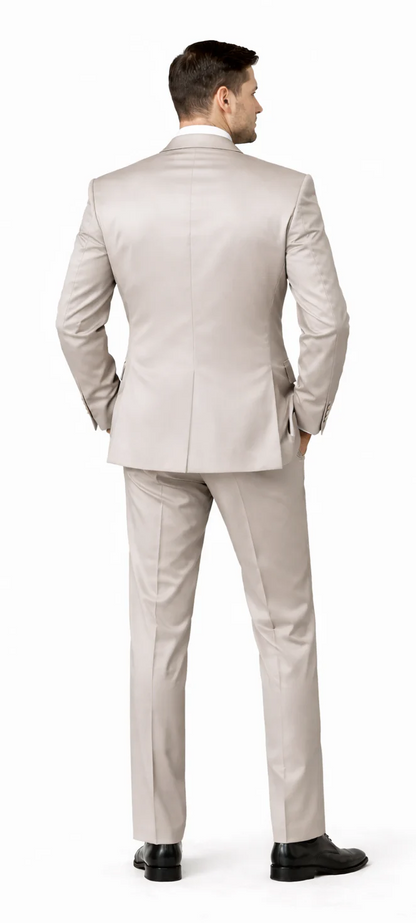 Rossiman Suit - Sateen Suit - Gray Shiny Suit