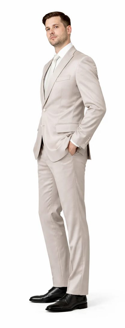 Rossiman Suit - Sateen Suit - Gray Shiny Suit