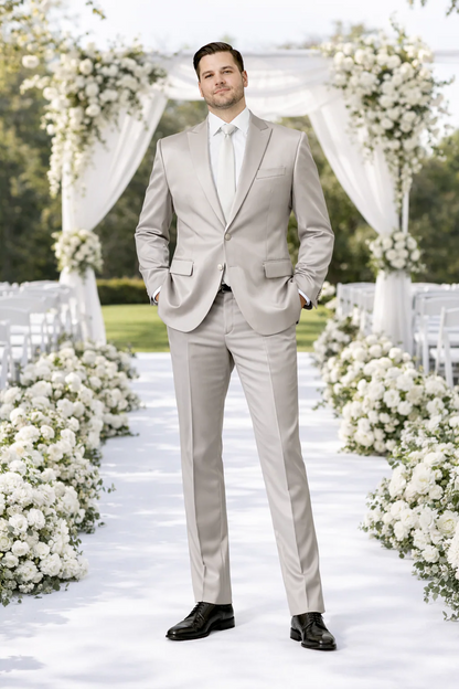 Rossiman Suit - Sateen Suit - Gray Shiny Suit