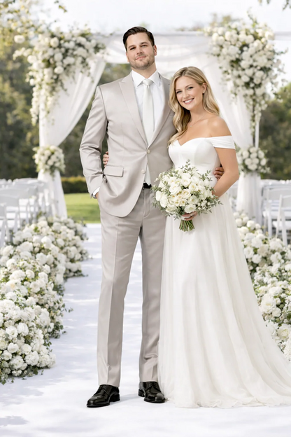 Rossiman Suit - Sateen Suit - Gray Shiny Suit