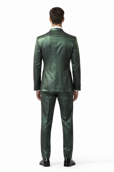 Rossiman Suit - Sateen Suit - Green Shiny Suit