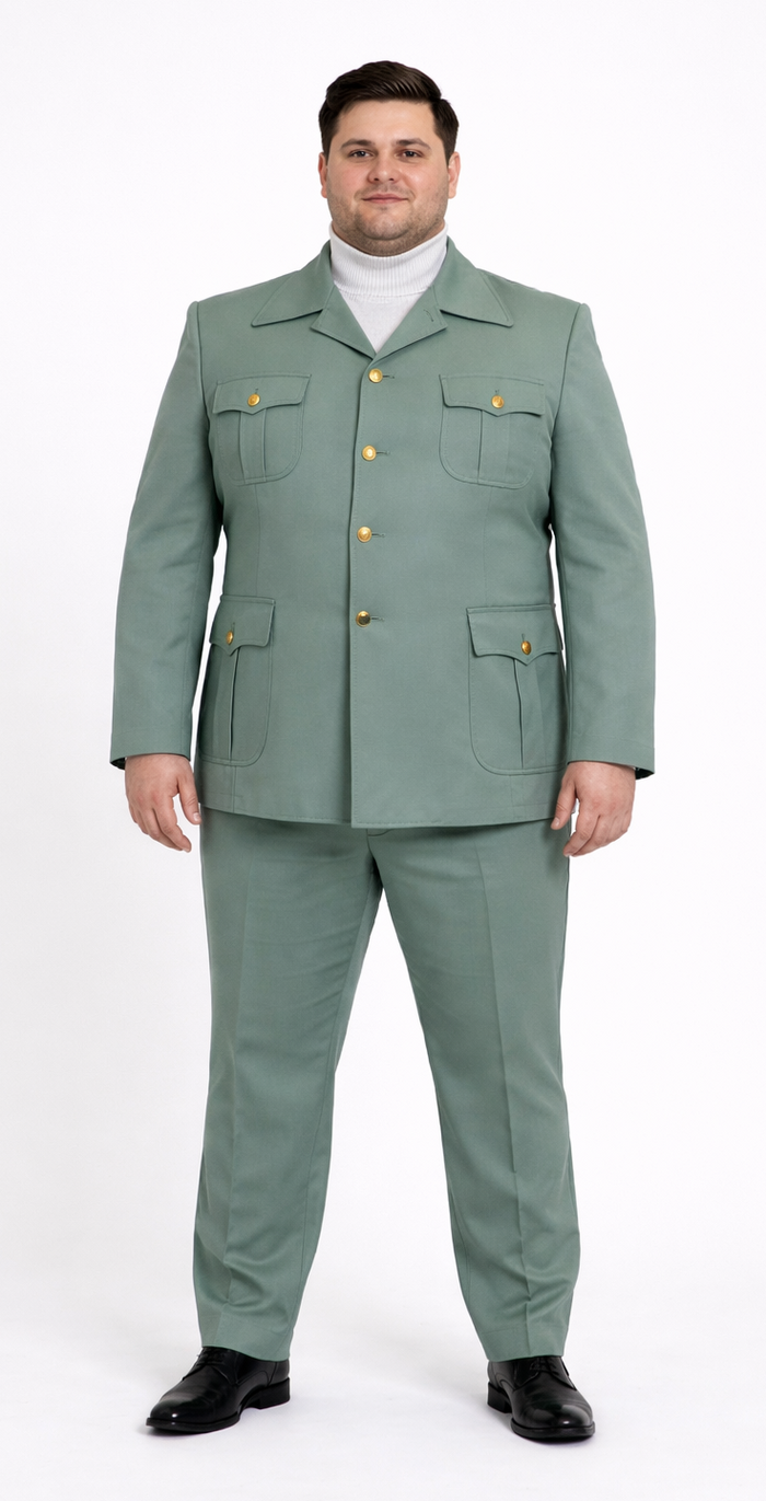 Seersucker Suit Peak Lapel Suit in Color "Mint Green " - Summer Fabric Tone on Tone Shadow Stripe By Rossiman