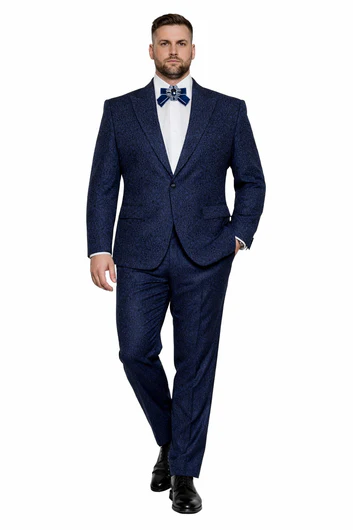 Seersucker Suit Peak Lapel Suit in Color "Navy Blue" - Summer Fabric Tone on Tone Shadow Stripe By Rossiman
