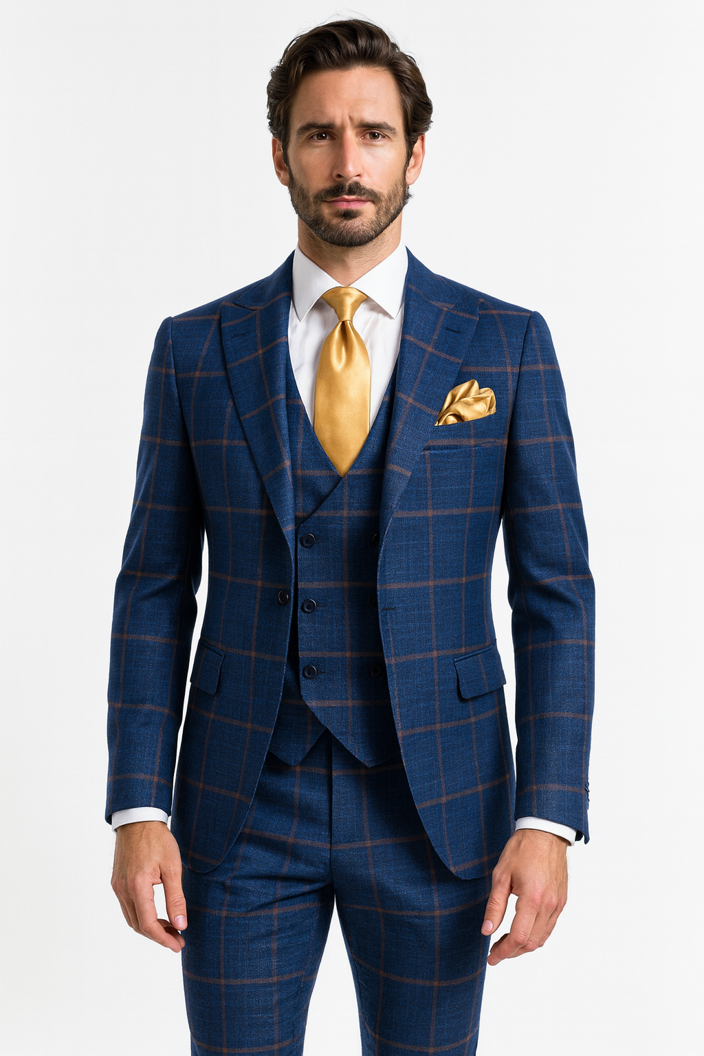 Rossi Man Max RM1840 – Slim Fit 3-Piece Formal Suit for Men
