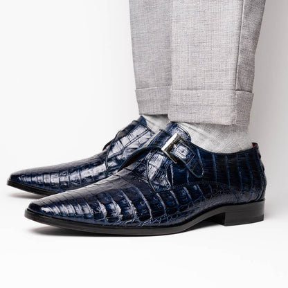 Marco_Di_Milano Rovigo: Navy Leather Dress Shoe