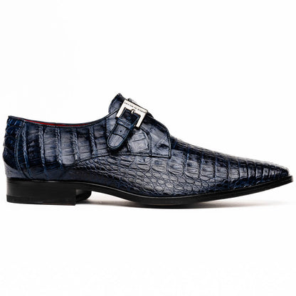 Marco_Di_Milano Rovigo: Navy Leather Dress Shoe