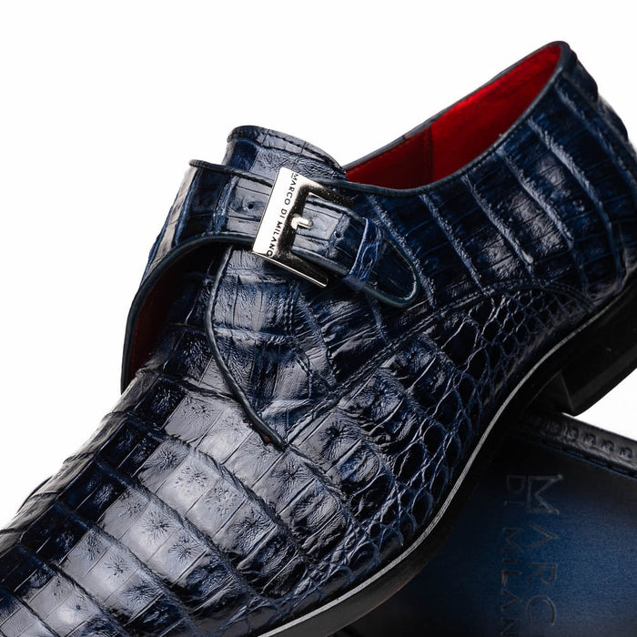 Marco_Di_Milano Rovigo: Navy Leather Dress Shoe