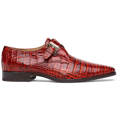 Marco Di Milano Rovigo Rustic Cognac Exotic Crocodile Skin Single Monk-strap Loafers 1 ROVIGO_CAIMAN FUSCUS_RUS COGNAC (*NEW)_8.5  - from alligatorwarehouse.com