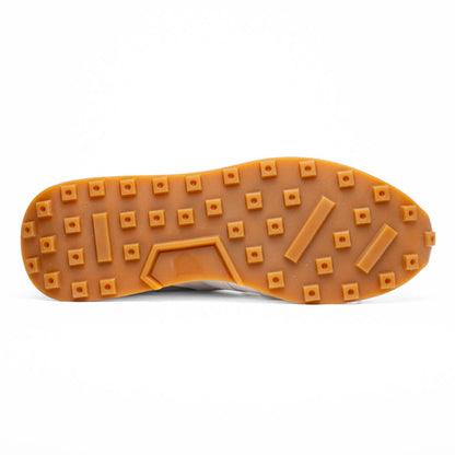 Zelli Roxi Luxury Sneaker in Taupe Suede and Smooth Calfskin