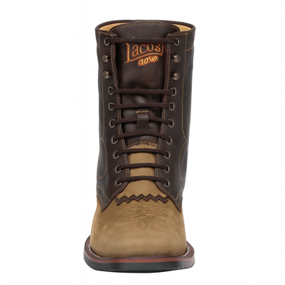 Lace Up Western Boots