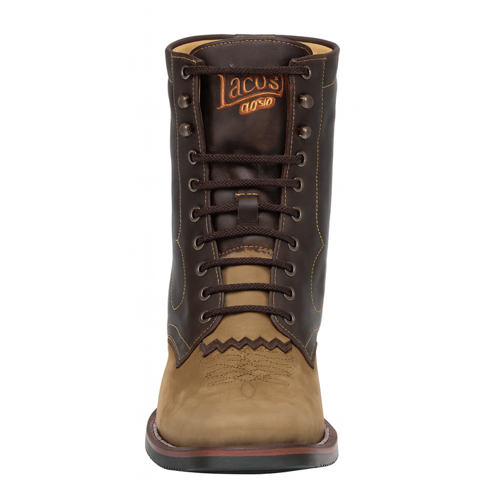 Lace Up Western Boots