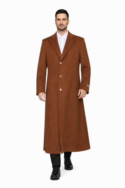 Rust Ankle length Top Coat/Overcoat | Winter men's Topcoat Sale
