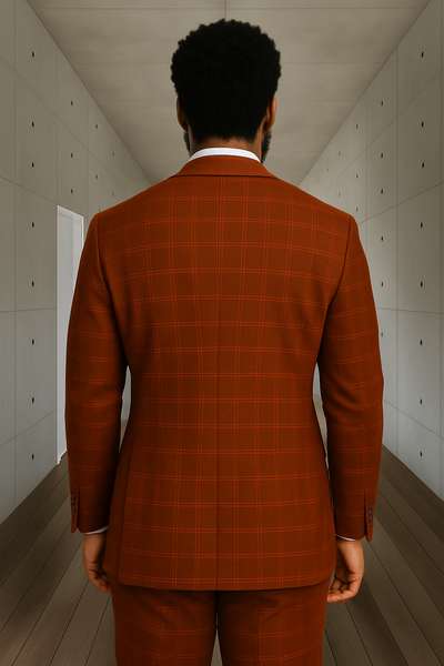 Wool Suit - Italian Made Business Suit by Statement Men's 3 Piece 100% Wool Modern Fit Suit - Sharp Plaid Pattern 19 ZILO-1_Charcoal_38R  - from alligatorwarehouse.com