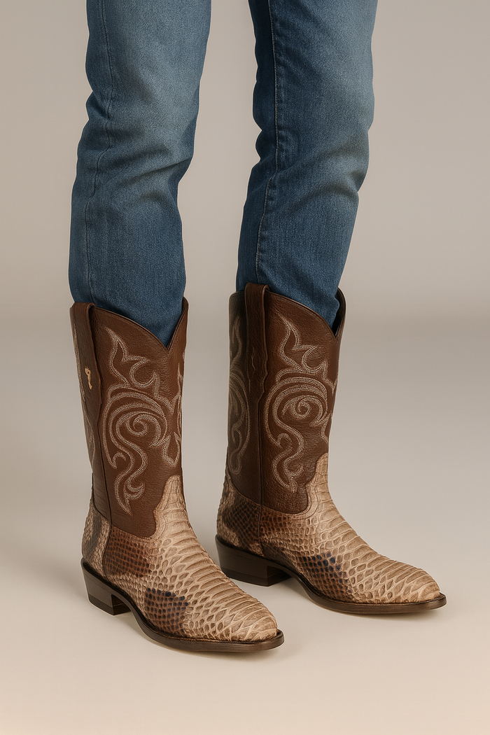 Men's Los Altos Python J-Toe Boots - Rustic