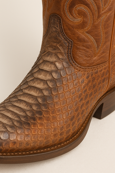 Men's Los Altos Python J-Toe Boots - Rustic 3 LAB-995788-060  - from alligatorwarehouse.com