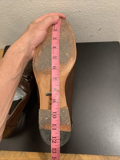 Men’s Regal Brown Slip-On Shoes – Genuine Crocodile & Calfskin Leather 7   - from alligatorwarehouse.com