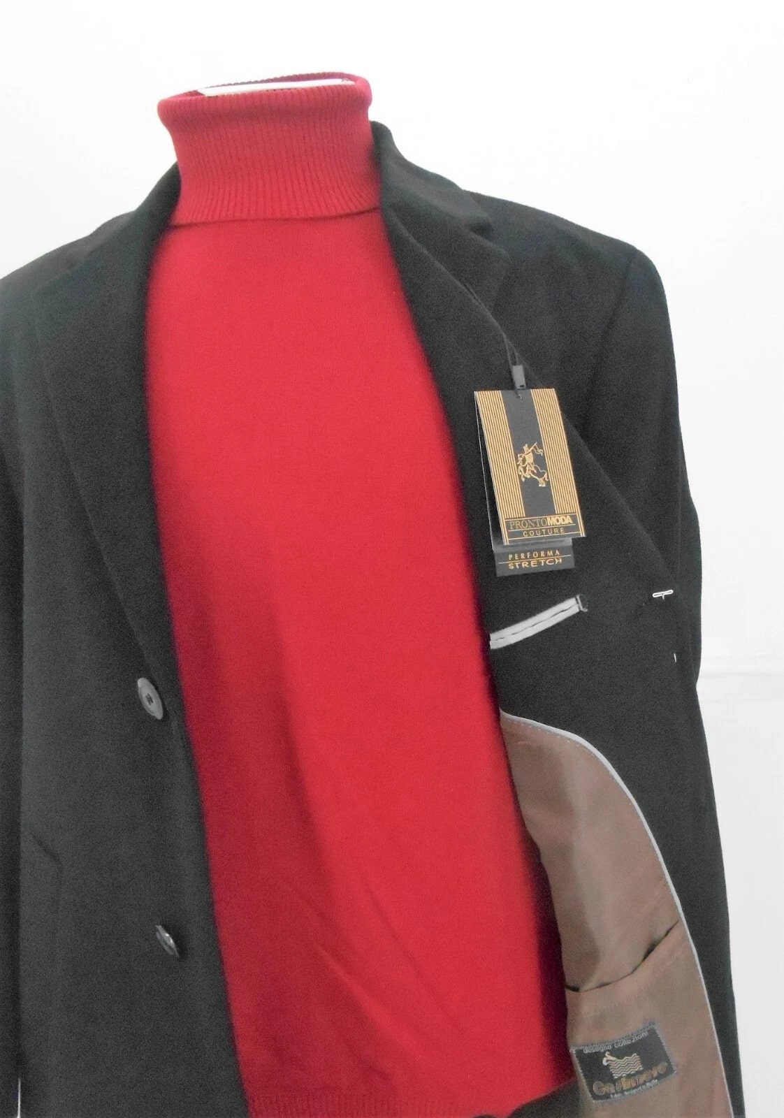 Black Wool Cashmere Topcoat for Men – Classic Long Formal Overcoat