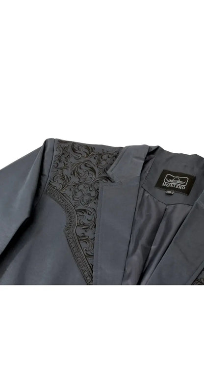 Mens Cowboy Blazer - Western Jacket in Color "Navy Blue" Ultra Slim Fitted (Buy 1 Size UP)