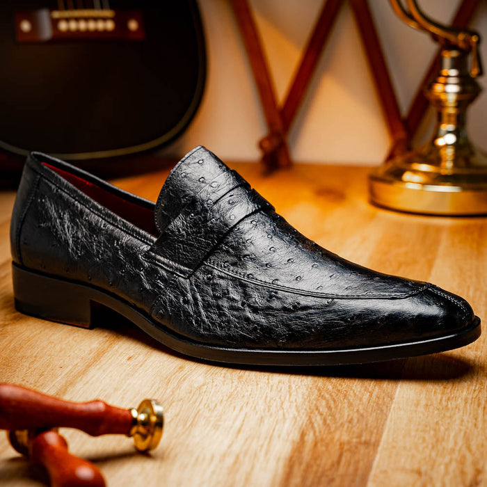 Marco_Di_Milano Salvatore Black Leather Luxury Shoe