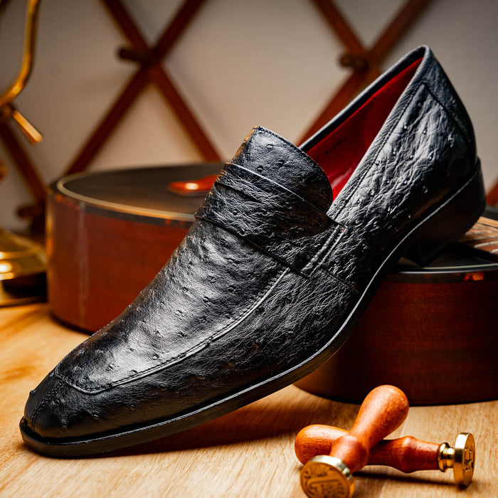 Marco_Di_Milano Salvatore Black Leather Luxury Shoe