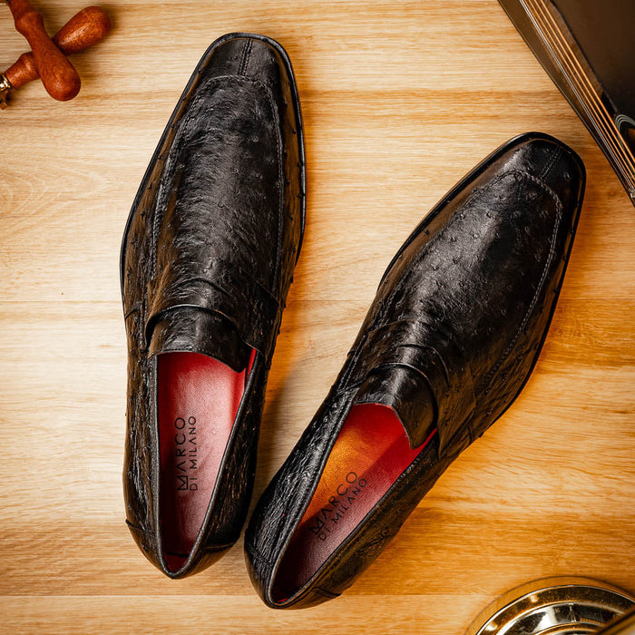 Marco_Di_Milano Salvatore Black Leather Luxury Shoe