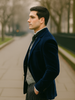 Sapphire Velvet Roderick Smoking Jacket – Luxurious Men's Wear 3   - from alligatorwarehouse.com