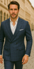 Wool Suit - Italian Made Business Suit by Statement Men's 100% Wool 2 Piece Suit - Double Breasted Plaid 7 SD-102_Charcoal_38R  - from alligatorwarehouse.com