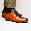 Marco Di Milano Saulo Brandy/Brown Exotic Ostrich and Alligator Casual Sneakers 4 SAULO_ALLIGATOR-OSTRICH_BRANDY_8  - from alligatorwarehouse.com