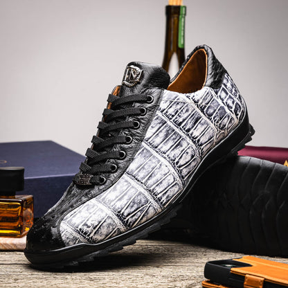 Marco_Di_Milano Saulo Newspaper Black Leather Luxury Shoe