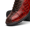Marco Di Milano Saulo Cognac Exotic Ostrich and Alligator Casual Sneakers 4 SAULO_ALLIGATOR-OSTRICH_COGNAC_8  - from alligatorwarehouse.com
