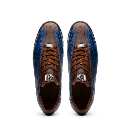 Marco_Di_Milano Saulo Blue Jeans Luxury Leather Shoe