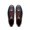 Marco Di Milano Saulo Blue Jeans Exotic Ostrich and Alligator Casual Sneakers 5 SAULO_ALLIGATOR-OSTRICH_BLUE JEANS_8  - from alligatorwarehouse.com