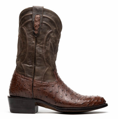 Marco Di Milano Savannah Kango Tabae Ostrich Quill Round Toe Cowboy Boots 2   - from alligatorwarehouse.com