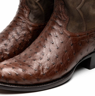 Marco Di Milano Savannah Kango Tabae Ostrich Quill Round Toe Cowboy Boots 4   - from alligatorwarehouse.com